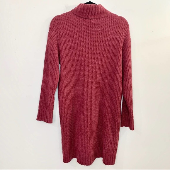 AMERICAN EAGLE Maroon Chenille Mock Sweater Dress - Picture 5 of 7